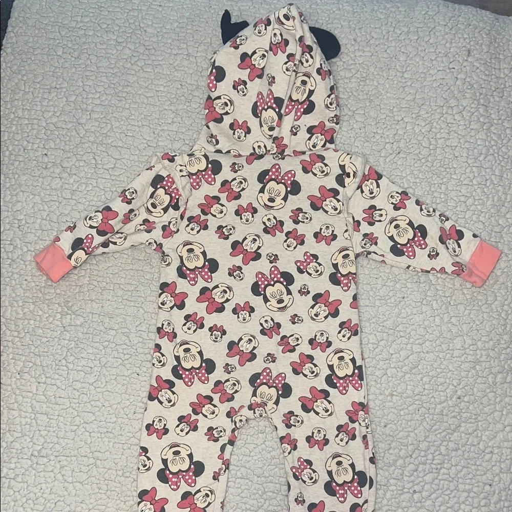 Disney Minnie Mouse Pink and White Kids Footie